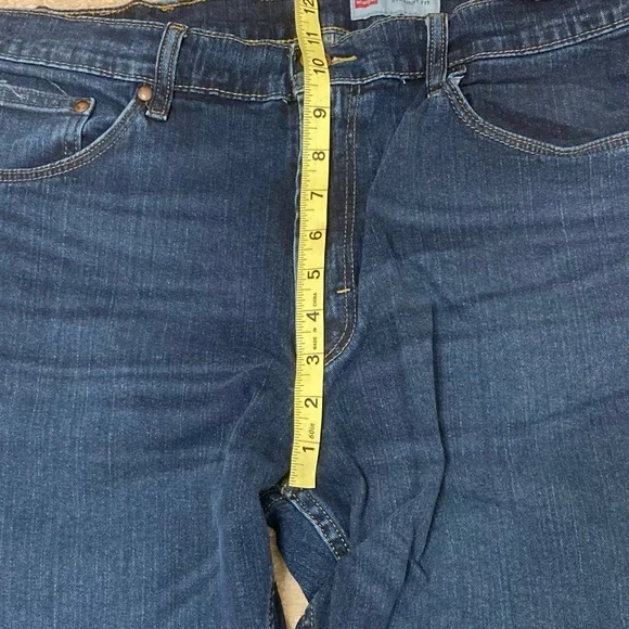 Wrangler Straight Fit Dark Wash Denim Jeans Men’s 34x32 Classic Workwear Casual - Picture 8 of 8